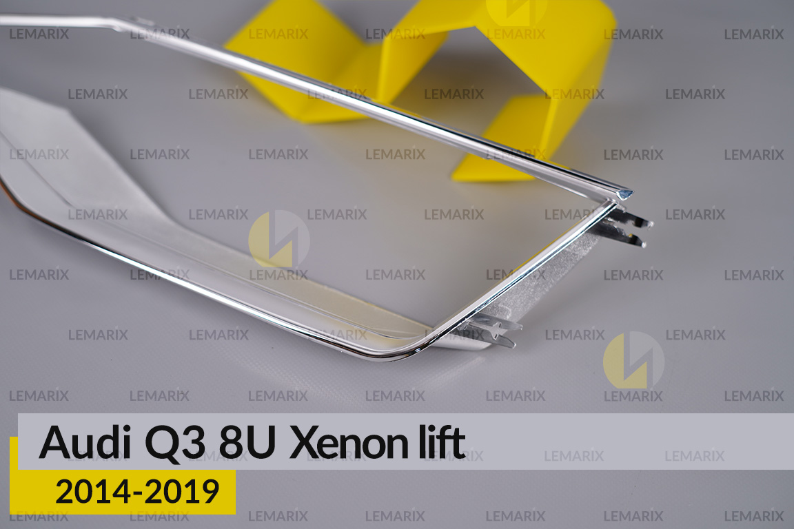 Хромована декоративна маска Audi Q3 8U Xenon (2014-2019) рест ліва