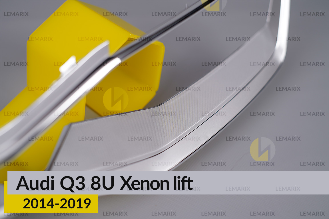 Хромована декоративна маска Audi Q3 8U Xenon (2014-2019) рест ліва