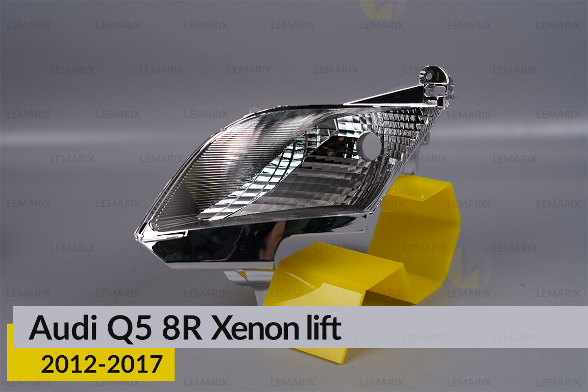 Хромована маска світлорозсіювача Audi Q5 8R Xenon (2012-2017) рест ліва