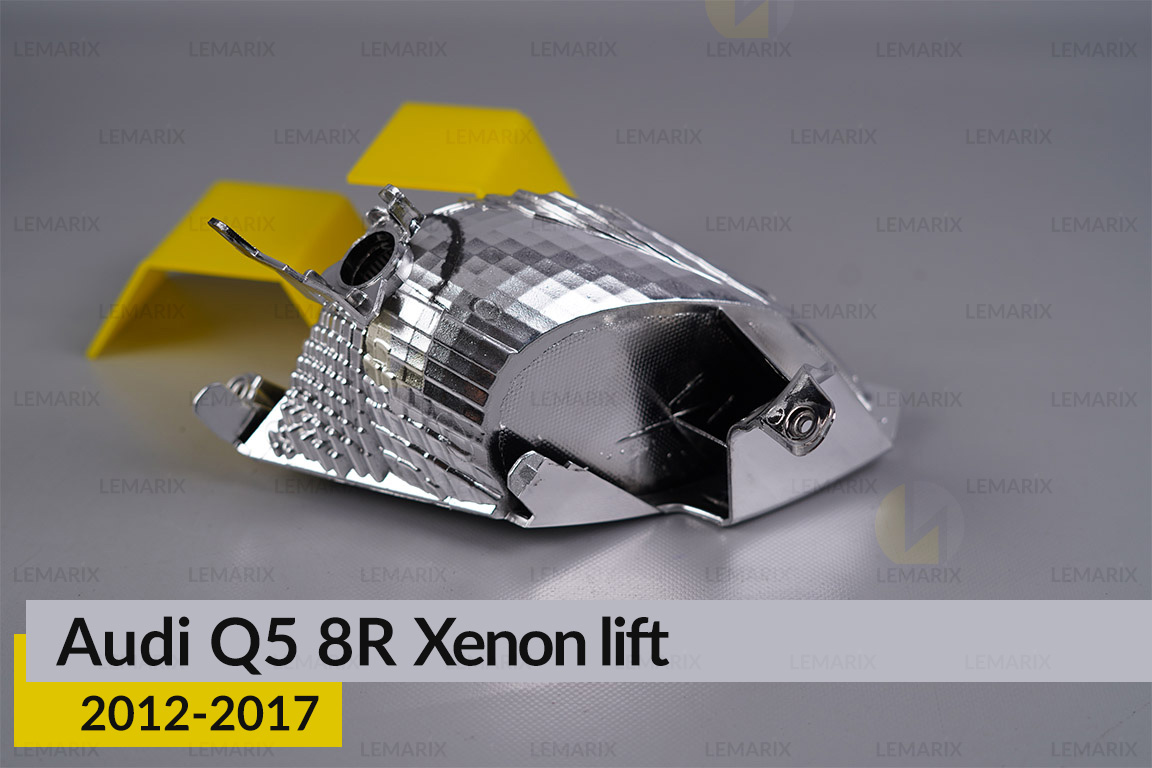 Хромована маска світлорозсіювача Audi Q5 8R Xenon (2012-2017) рест ліва