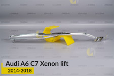 Хромована декоративна маска під світловод Audi A6 C7 Xenon (2014-2018) рест ліва