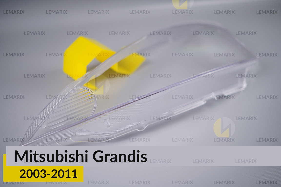Скло фари Mitsubishi Grandis (2003-2011) ліве