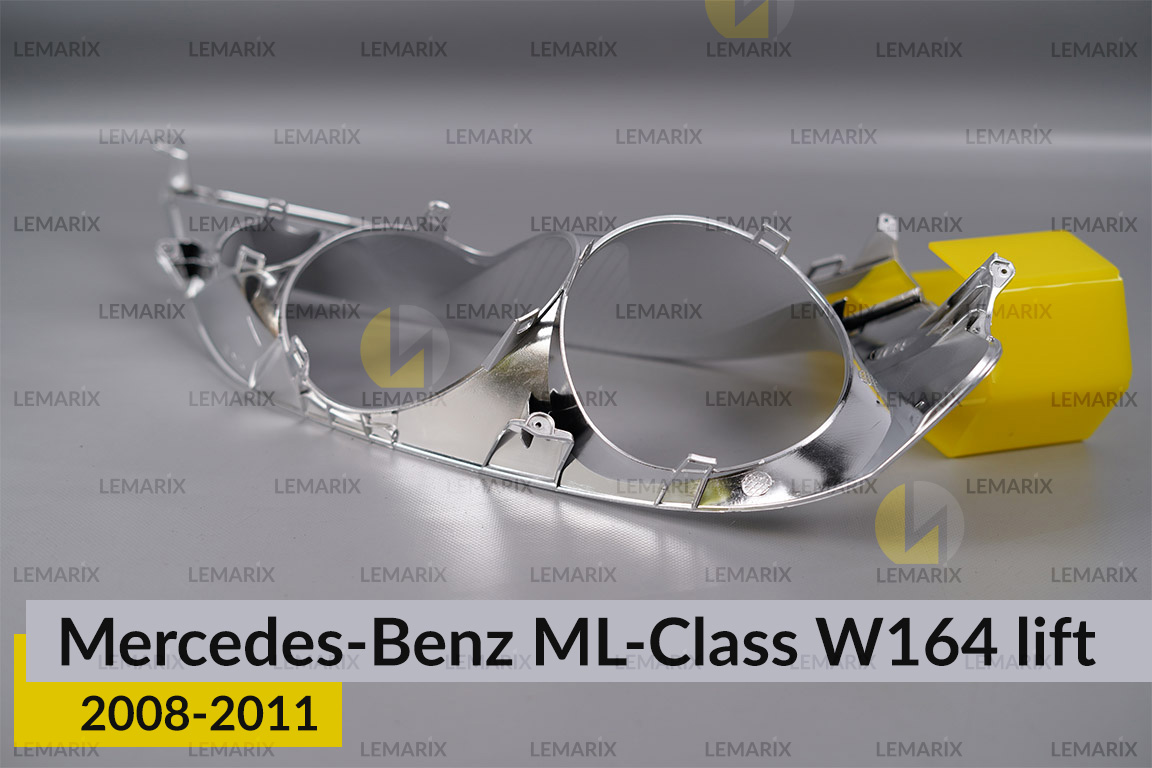 Хромована декоративна маска Mercedes-Benz ML-Class W164 (2008-2011) рест ліва