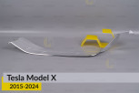 Хромована декоративна маска нижня Tesla Model X (2015-2024) ліва