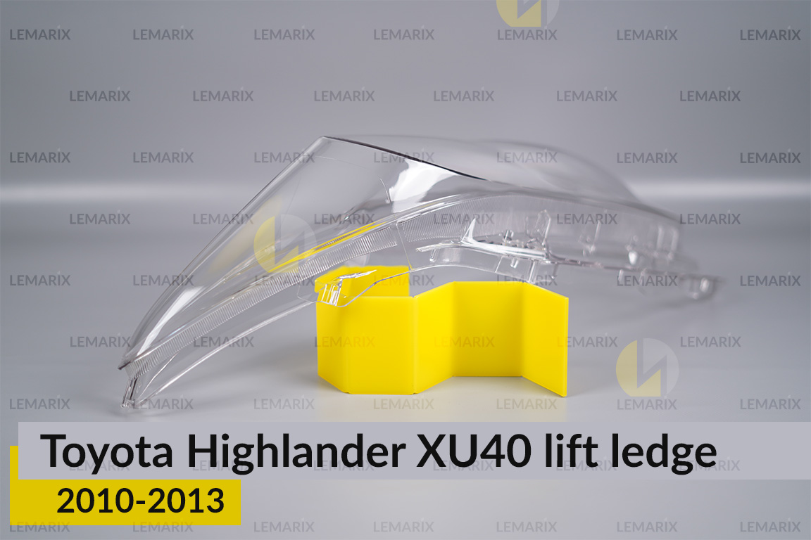 Скло фари Toyota Highlander XU40 (2010-2013) виступ рест праве