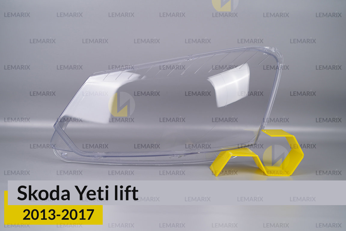 Скло фари Skoda Yeti (2013-2017) рест ліве