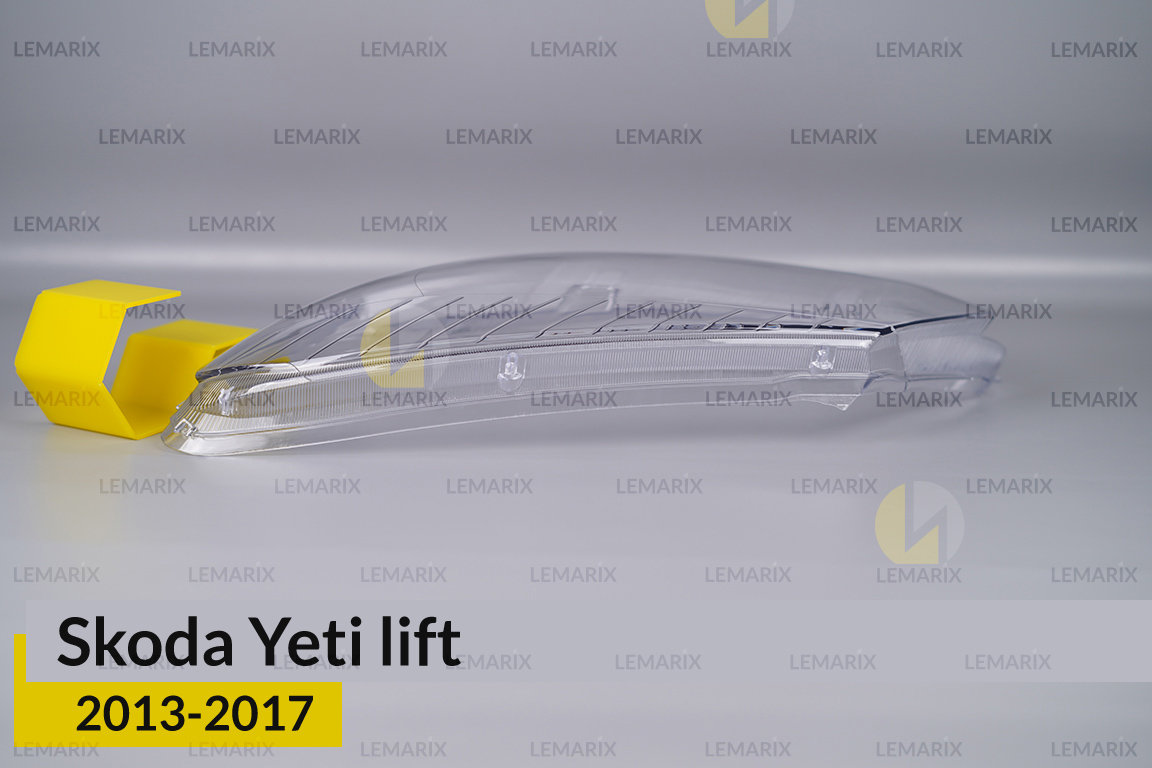 Скло фари Skoda Yeti (2013-2017) рест ліве