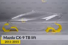 Скло фари Mazda CX-9 TB (2011-2015) рест ліве