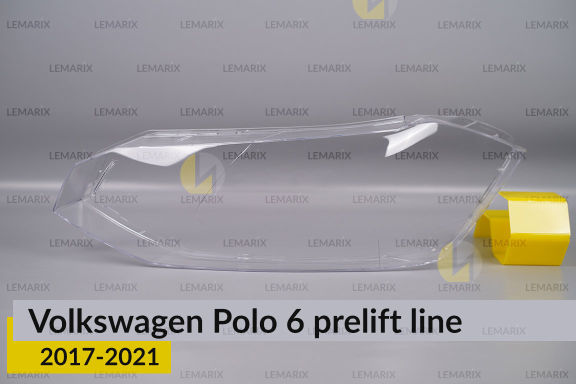 Скло фари VW Volkswagen Polo 6 (2017-2021) полоска дорест ліве