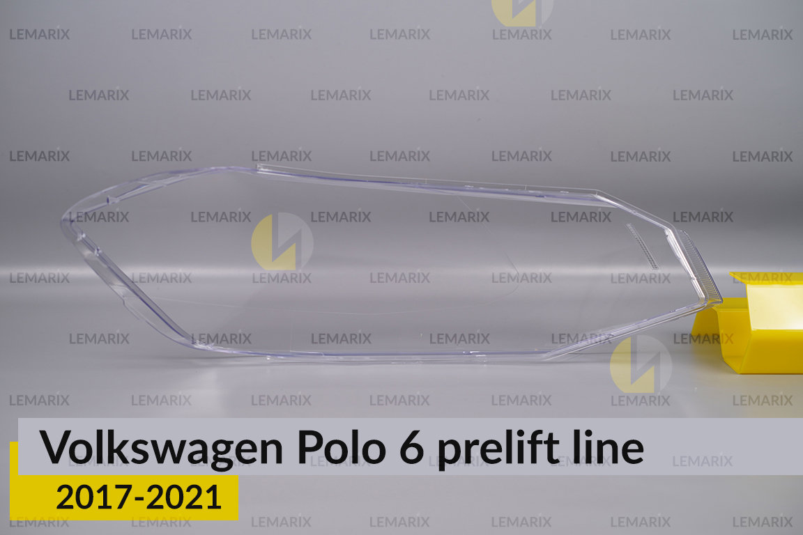 Скло фари VW Volkswagen Polo 6 (2017-2021) полоска дорест ліве
