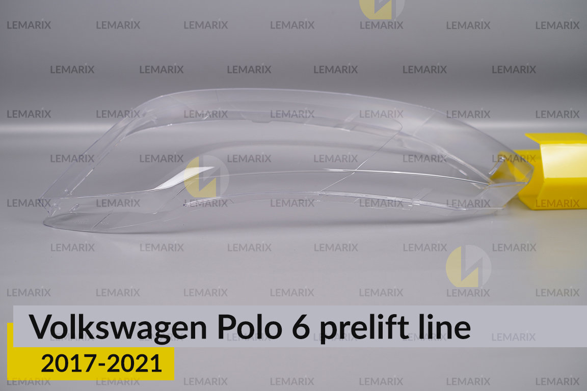 Скло фари VW Volkswagen Polo 6 (2017-2021) полоска дорест ліве