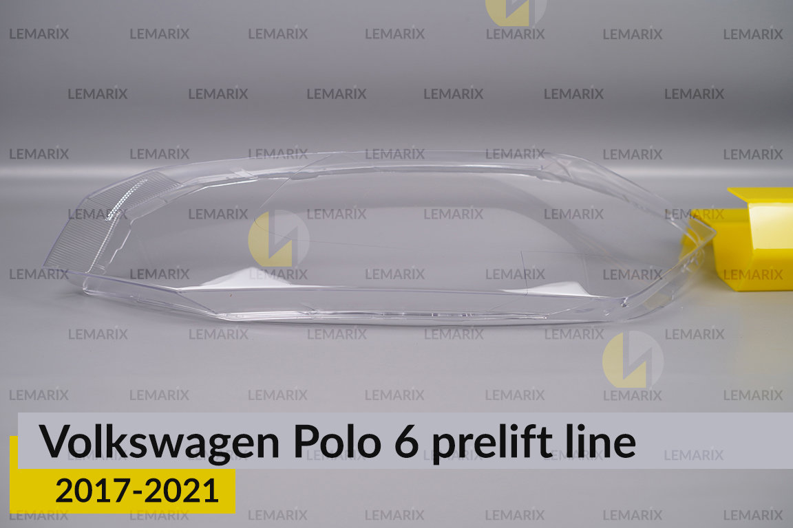Скло фари VW Volkswagen Polo 6 (2017-2021) полоска дорест ліве