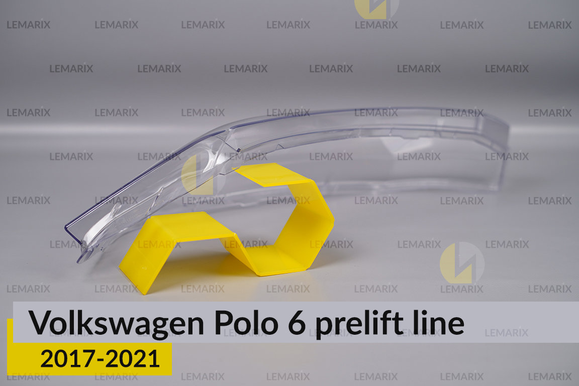 Скло фари VW Volkswagen Polo 6 (2017-2021) полоска дорест ліве