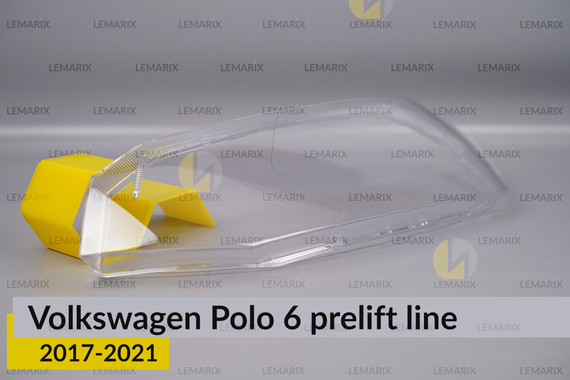 Скло фари VW Volkswagen Polo 6 (2017-2021) полоска дорест ліве