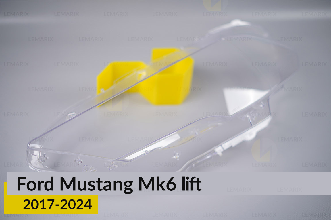 Скло фари Ford Mustang Mk6 (2017-2024) рест ліве
