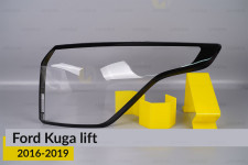 Скло заднього ліхтаря зовнішнє в крилі Ford Kuga (2016-2019) рест праве