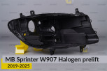 Корпус фари Mercedes-Benz Sprinter W907 Halogen (2019-2025) дорест правий
