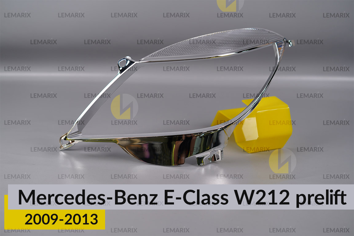 Хромована декоративна маска лінзи велика Mercedes-Benz E-Class W212 (2009-2013) дорест ліва
