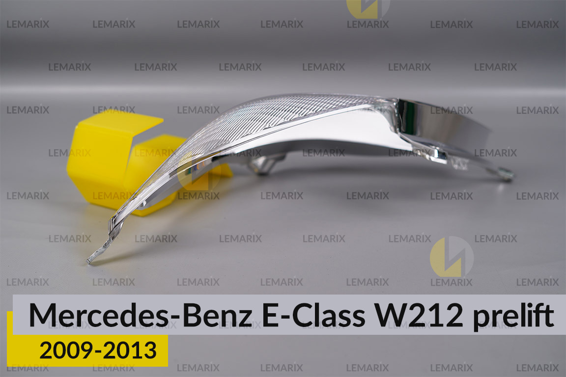 Хромована декоративна маска лінзи велика Mercedes-Benz E-Class W212 (2009-2013) дорест ліва