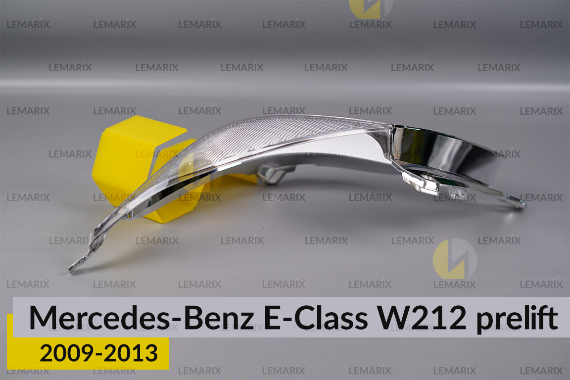 Хромована декоративна маска лінзи велика Mercedes-Benz E-Class W212 (2009-2013) дорест ліва