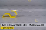 Світловод фари Mercedes-Benz C-Class W205 LED Multibeam (2018-2021) рест довгий правий