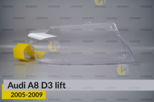 Скло фари Audi A8 D3 (2005-2009) рест праве