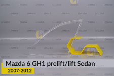 Стекло заднего фонаря внутреннее в крышке багажника Mazda 6 GH1 Sedan (2007-2012) дорест/рест правое