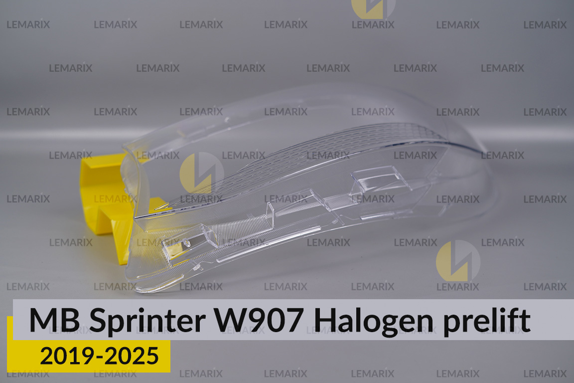 Скло фари Mercedes-Benz Sprinter W907 Halogen (2019-2026) дорест ліве
