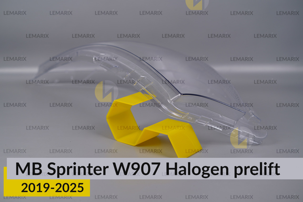 Скло фари Mercedes-Benz Sprinter W907 Halogen (2019-2026) дорест ліве