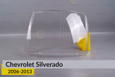 Стекло фары Chevrolet Silverado (2006-2013) левое