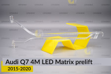 Світловод фари Audi Q7 4M LED Matrix (2015-2020) дорест внутрішній правий
