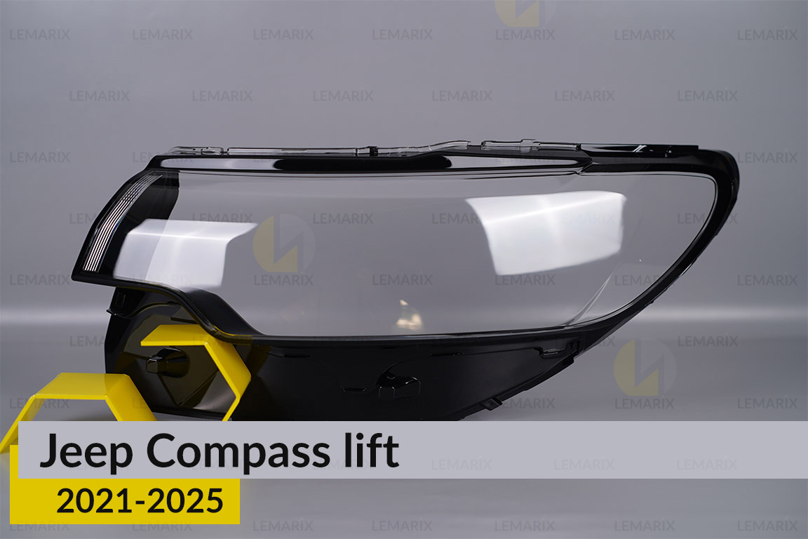 Скло фари Jeep Compass (2021-2025) рест ліве