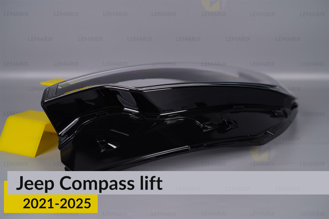 Скло фари Jeep Compass (2021-2025) рест ліве