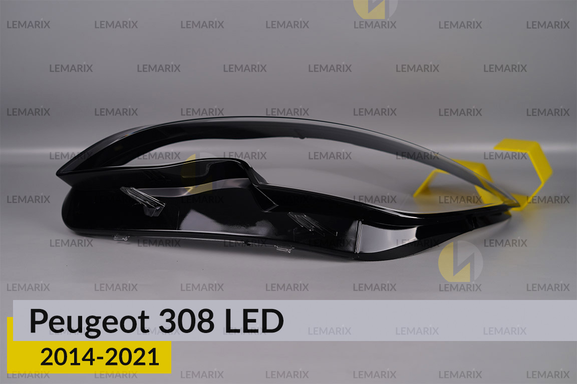 Скло фари Peugeot 308 LED (2014-2021) ліве