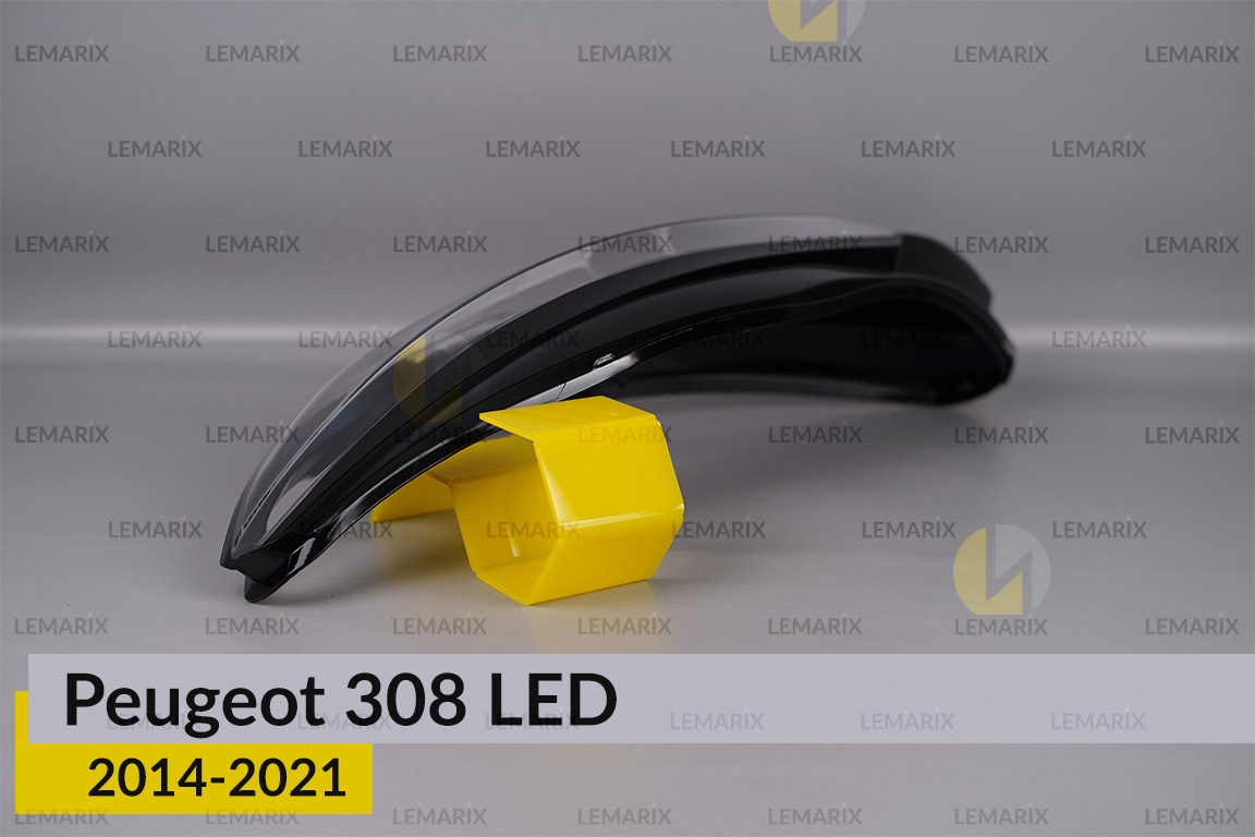Скло фари Peugeot 308 LED (2014-2021) ліве