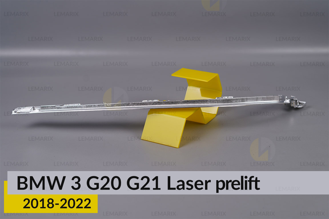 Хромована верхня маска під світловод BMW 3 G20 G21 Laser (2018-2022) дорест ліва