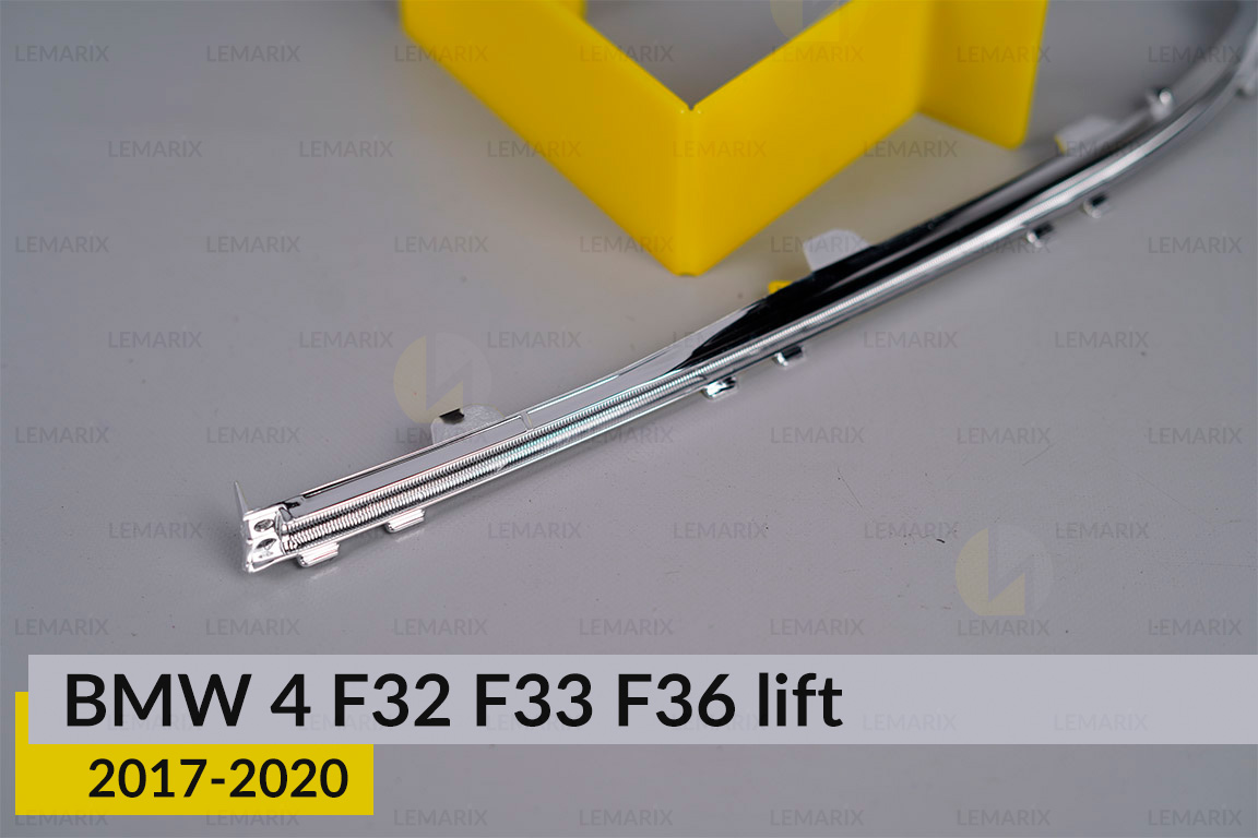 Хромована декоративна маска під світловод BMW 4 F32 F33 F36 (2017-2020) рест ліва