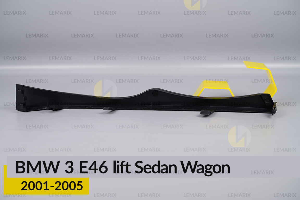 Зовнішня накладка пластикова під фару BMW 3 E46 Sedan Wagon (2001-2005) рест ліва