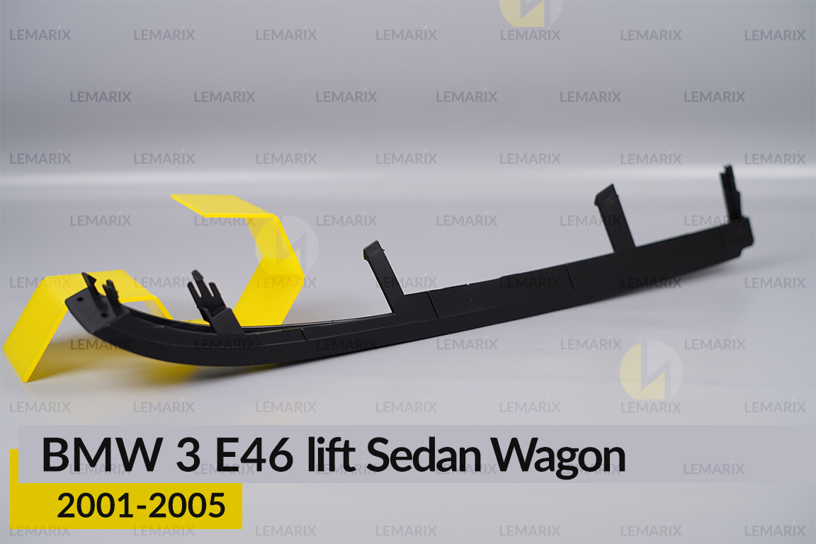 Зовнішня накладка пластикова під фару BMW 3 E46 Sedan Wagon (2001-2005) рест ліва