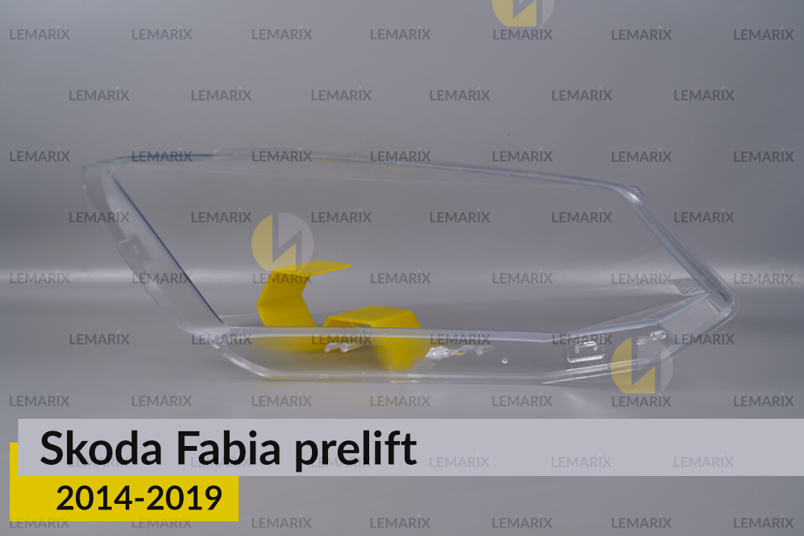 Скло фари Skoda Fabia (2014-2019) дорест ліве