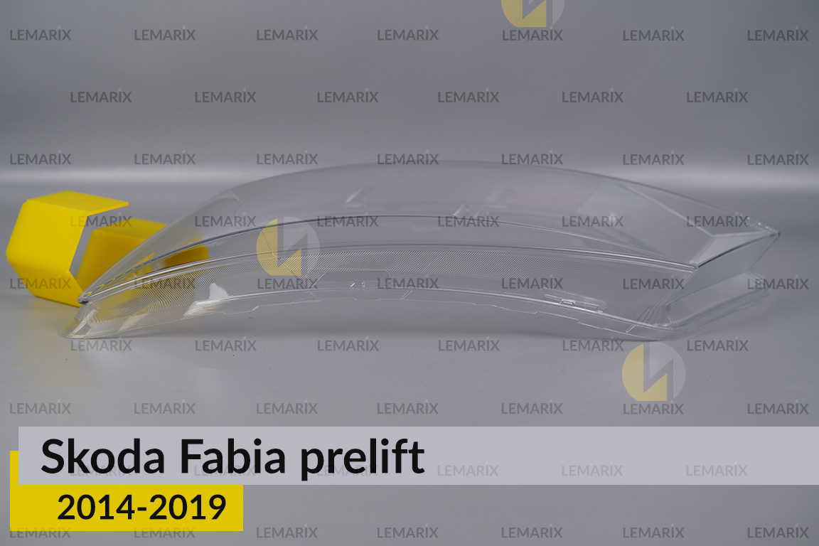 Скло фари Skoda Fabia (2014-2019) дорест ліве