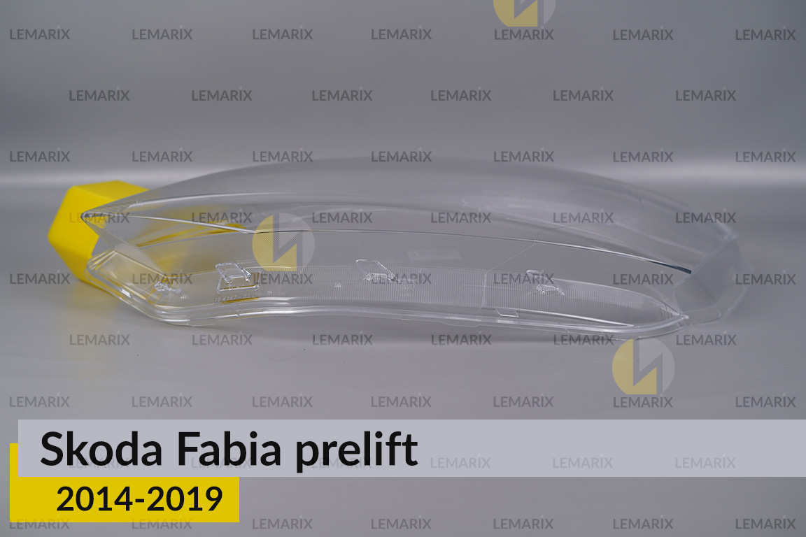 Скло фари Skoda Fabia (2014-2019) дорест ліве
