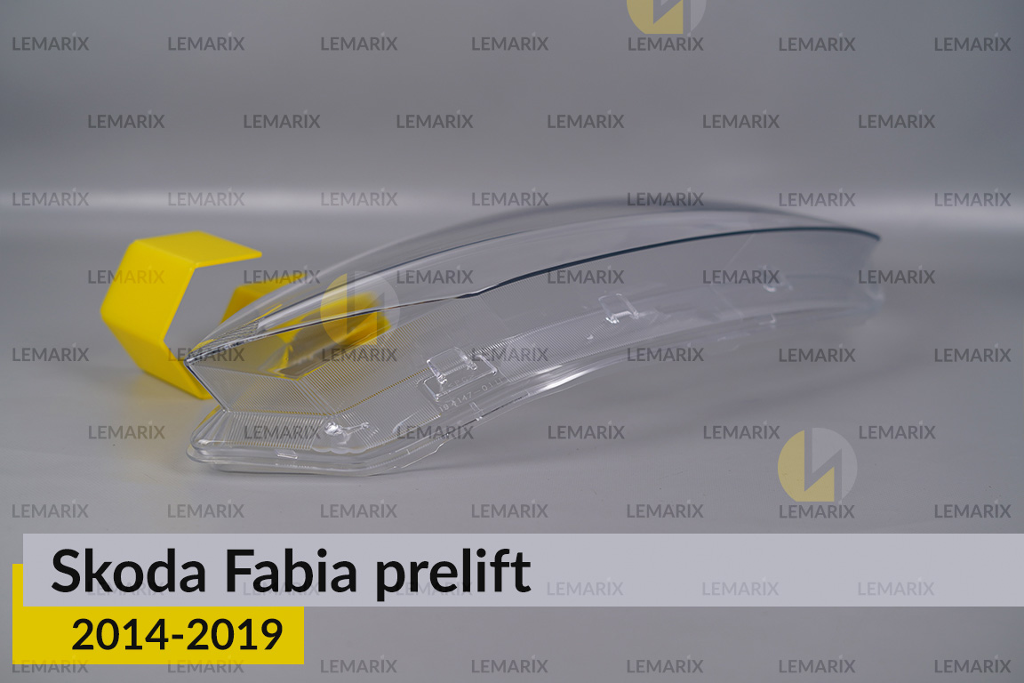 Скло фари Skoda Fabia (2014-2019) дорест ліве