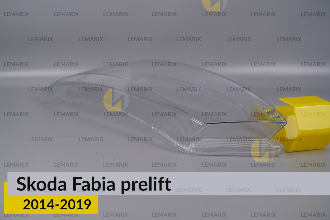 Скло фари Skoda Fabia (2014-2019) дорест ліве
