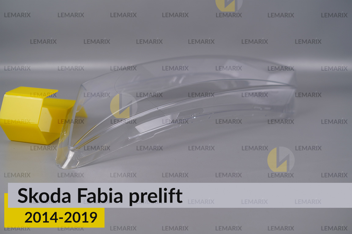 Скло фари Skoda Fabia (2014-2019) дорест ліве
