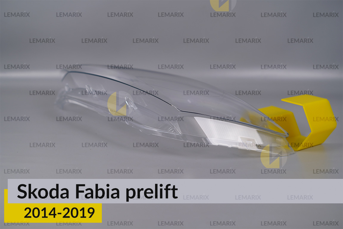 Скло фари Skoda Fabia (2014-2019) дорест ліве