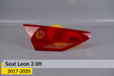 Скло заднього ліхтаря внутрішнє в кришці багажника Seat Leon 3 (2017-2020) рест ліве