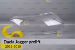Скло фари Dacia Jogger (2012-2015) дорест праве