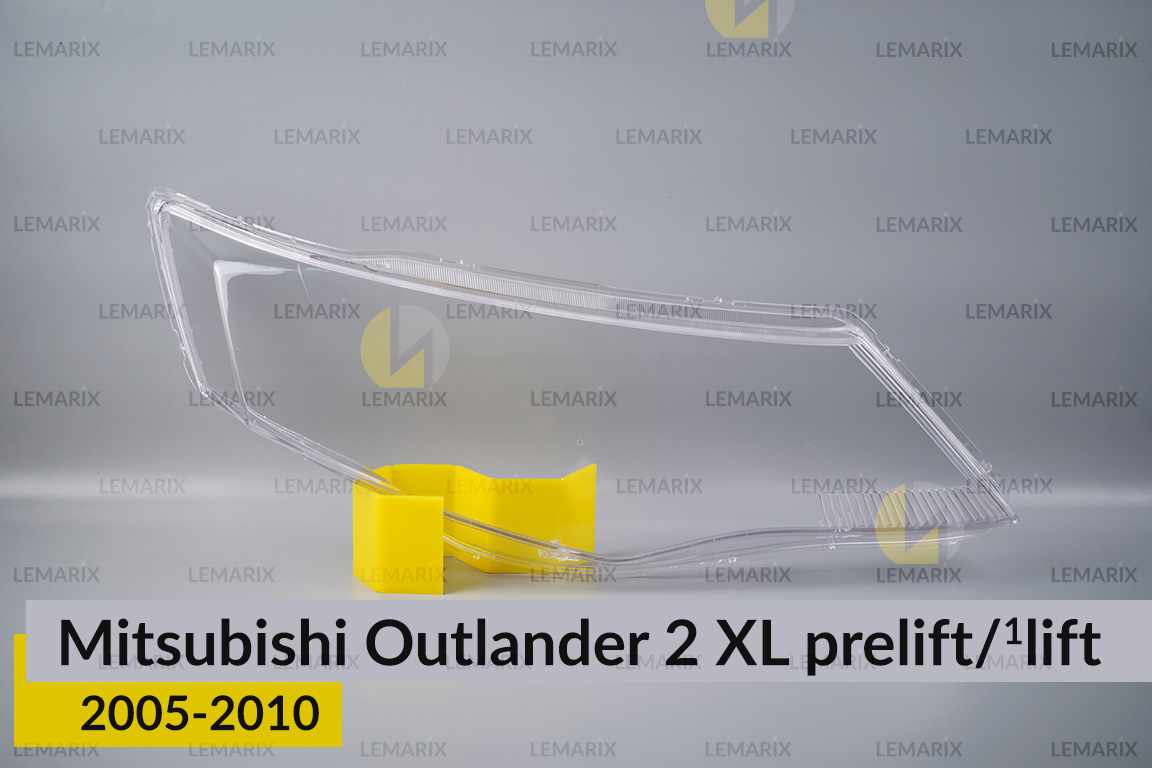 Скло фари Mitsubishi Outlander 2 XL (2005-2010) дорест/1 рест праве