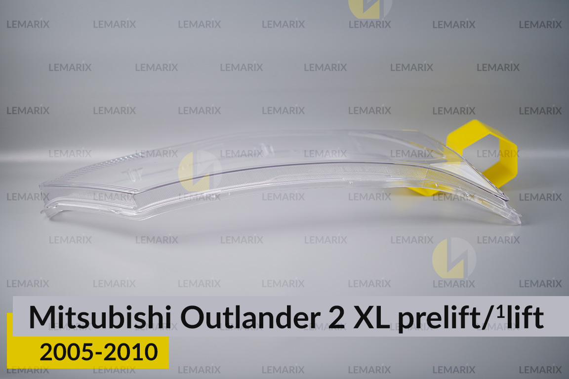 Скло фари Mitsubishi Outlander 2 XL (2005-2010) дорест/1 рест праве